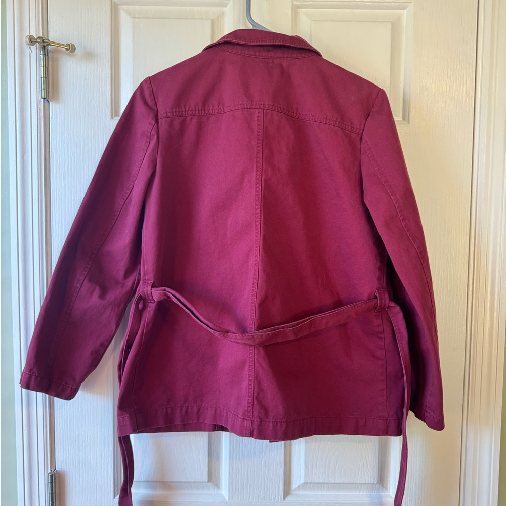 DRAPER JAMES Berry Fall Transitional Twill Field Jacket with Tie Belt - Picture 8 of 16